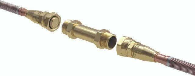 Brass coupler and control wire set for 9k, 12k, 18k air handlers, HVAC component