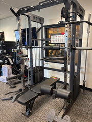 All-in-One Home Gym, Power Rack w/ Smith Machine & Functional Trainer w/ 2x - 220lb weight stacks (New) - Green Vista Living