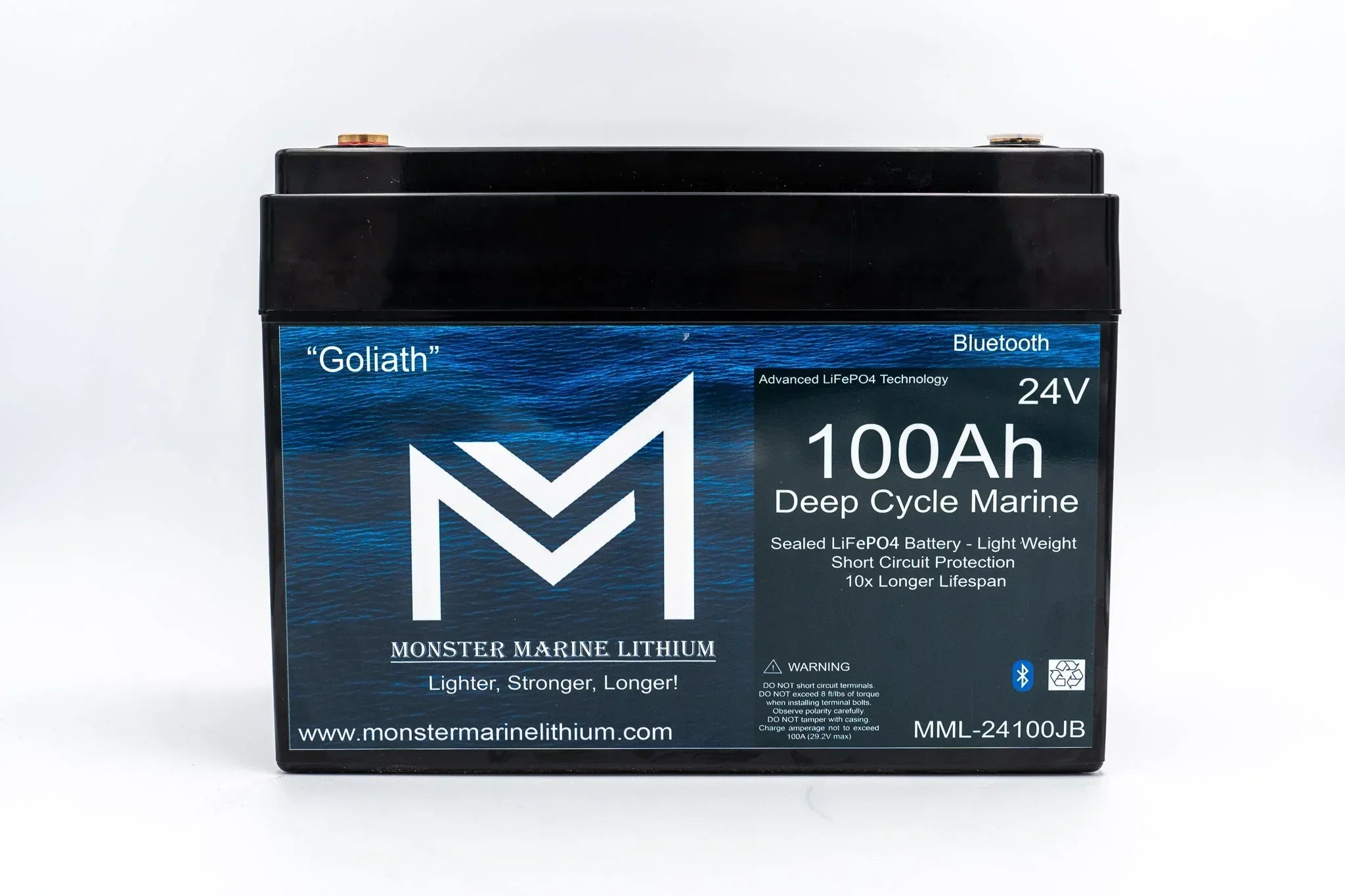 24V 100Ah Lithium Marine Trolling Motor Battery "Goliath" - Bluetooth - Green Vista Living