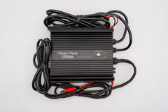 Monster Marine Lithium 36V dynamic charge system inverter with attached cables on white background
