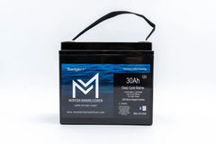 Monster Marine Lithium 30Ah 12V deep cycle marine lithium battery with handle, black casing
