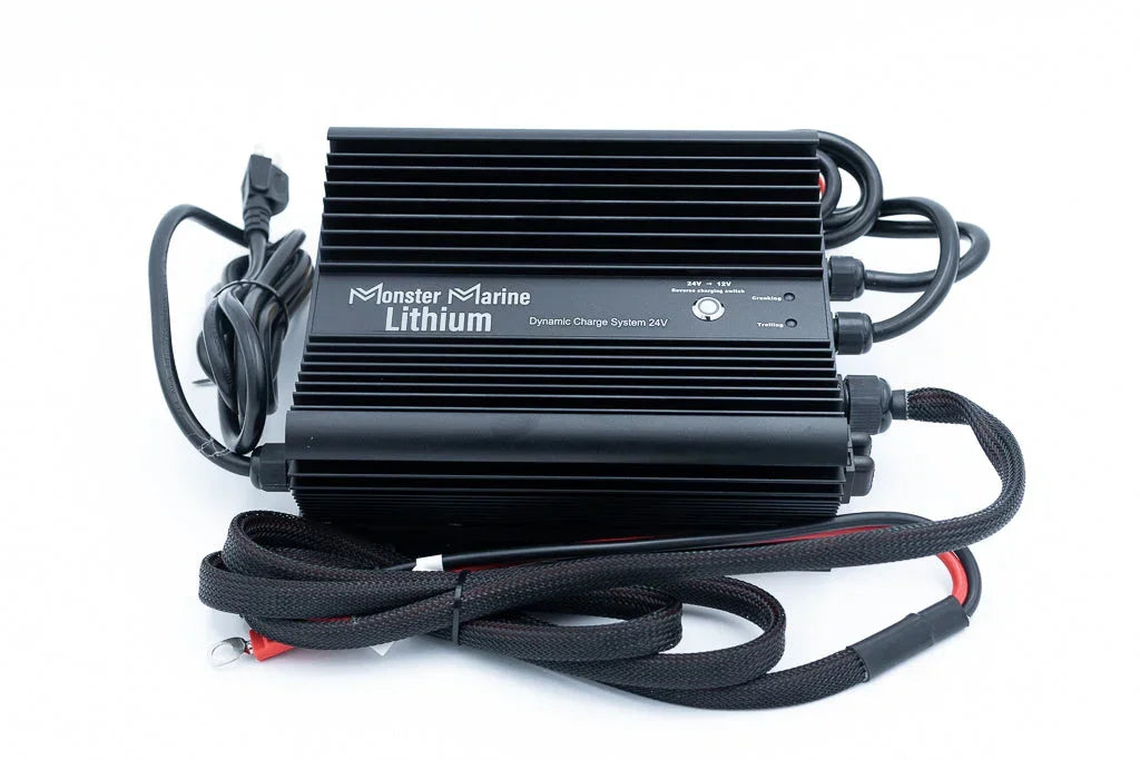 Monster Marine Lithium 24V Dynamic Charge System with cables and power cord