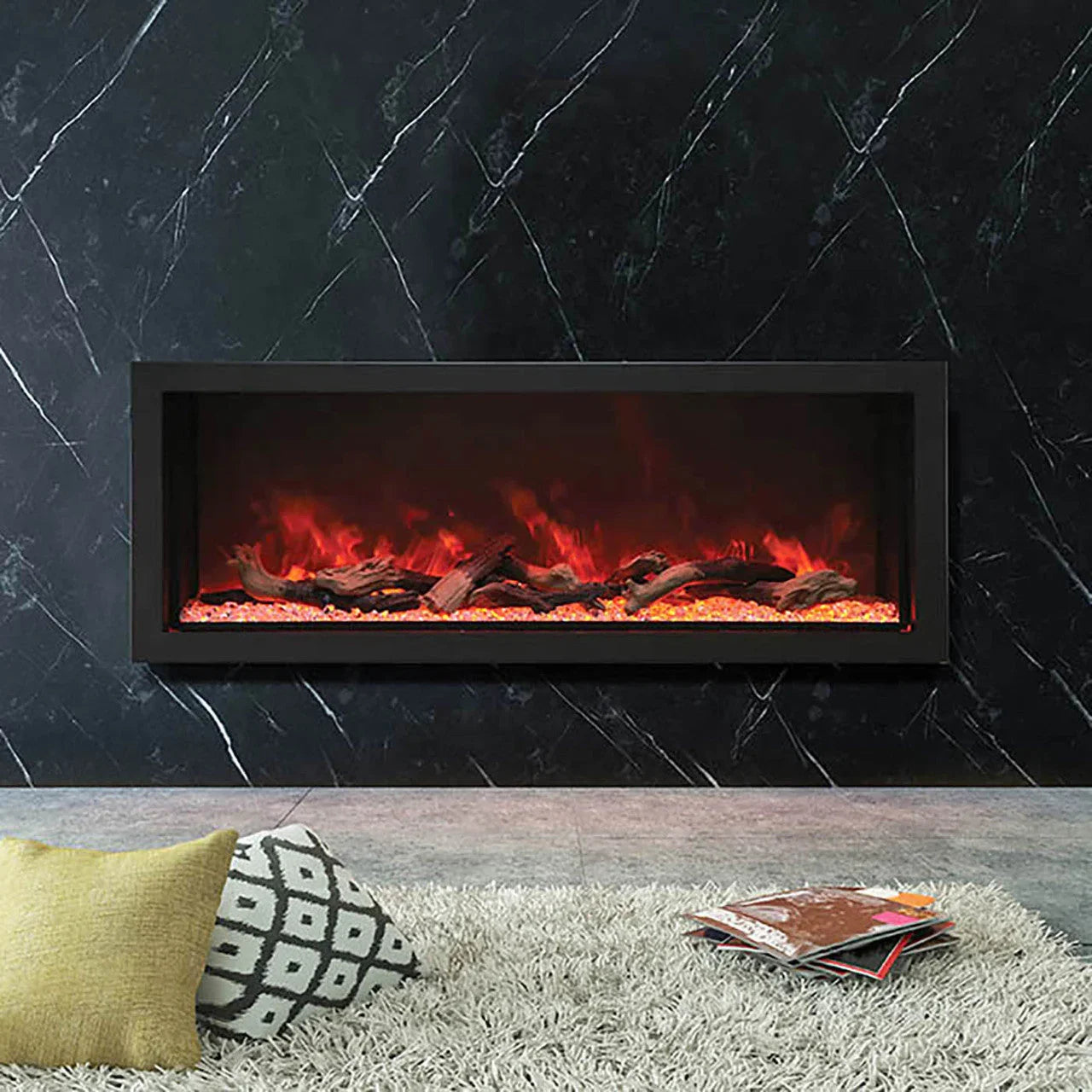Amantii Panorama Deep Extra Tall 88 Inch Indoor Outdoor Electric Fireplace - Green Vista Living