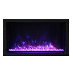 Amantii Tru-View XL XT 40 Inch Indoor Outdoor 3 Sided Electric Fireplace