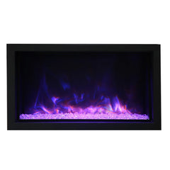 Amantii Tru-View XL XT 40 Inch Indoor Outdoor 3 Sided Electric Fireplace - Green Vista Living