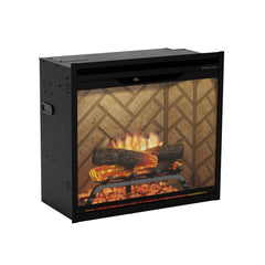 Dimplex Revillusion 24" Built-in Electric Firebox With Herringbone Backer