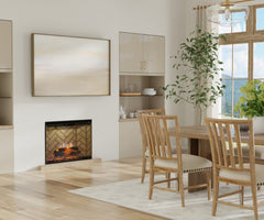 Dimplex Revillusion 24" Built-in Electric Firebox With Herringbone Backer