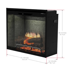 Dimplex Revillusion 30" Built-in Electric Firebox With Black Backer