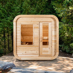 Dundalk Leisurecraft Canadian Timber 2-4 Person Luna Outdoor Traditional Sauna - Green Vista Living