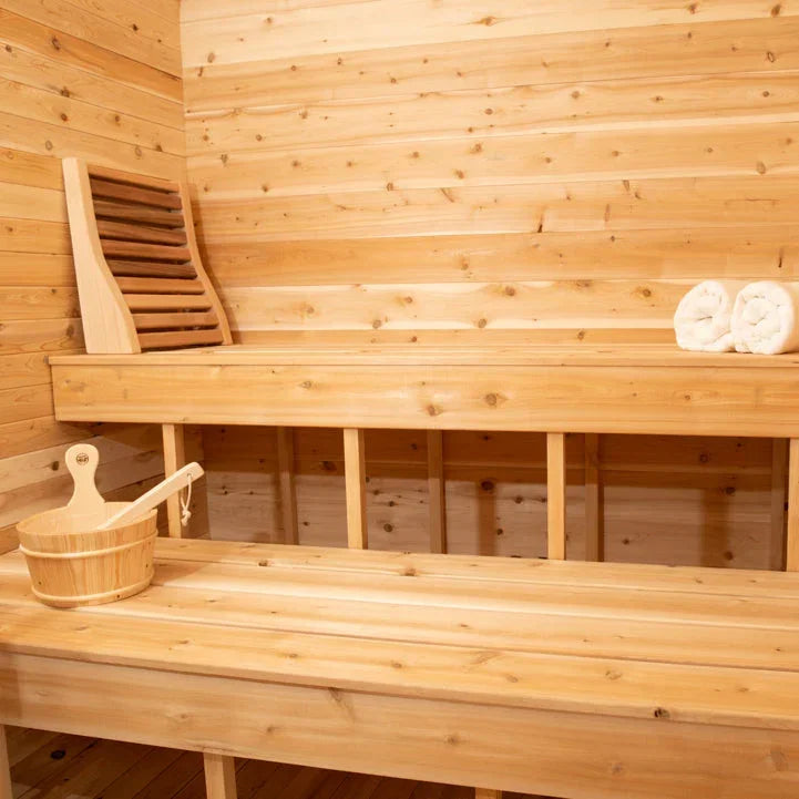 Dundalk Leisurecraft Canadian Timber 2-4 Person Luna Outdoor Traditional Sauna - Green Vista Living