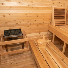 Dundalk Leisurecraft Canadian Timber 2-4 Person Luna Outdoor Traditional Sauna - Green Vista Living