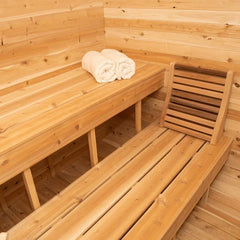 Dundalk Leisurecraft Canadian Timber 2-4 Person Luna Outdoor Traditional Sauna - Green Vista Living