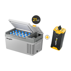 BougeRV CRPRO20 21 Quart 12V Portable Car Fridge Freezer White