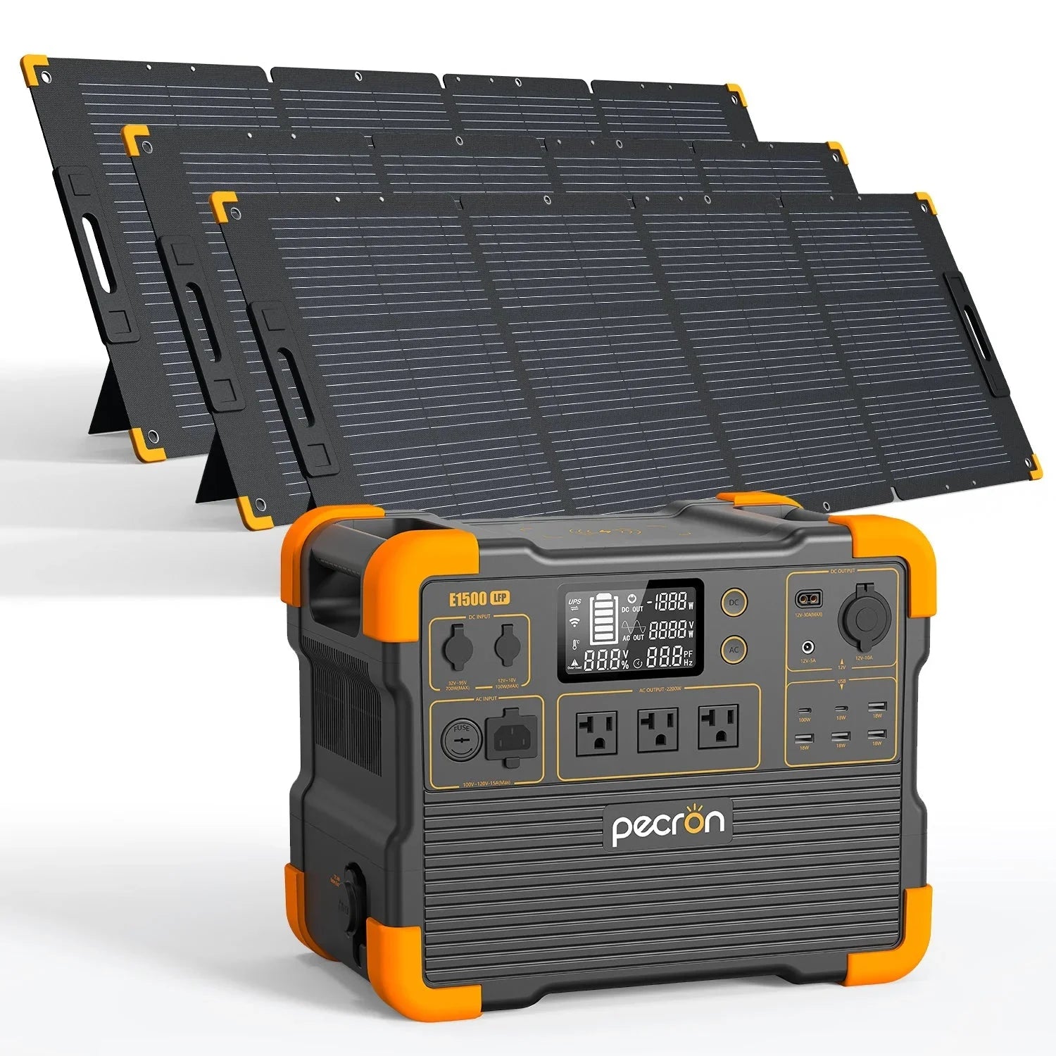 PECRON E1500LFP Expandable Portable Power Station 2200W 1536Wh - Green Vista Living
