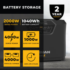 FIRMAN Power Equipment Zero E Portable Expandable Power Station