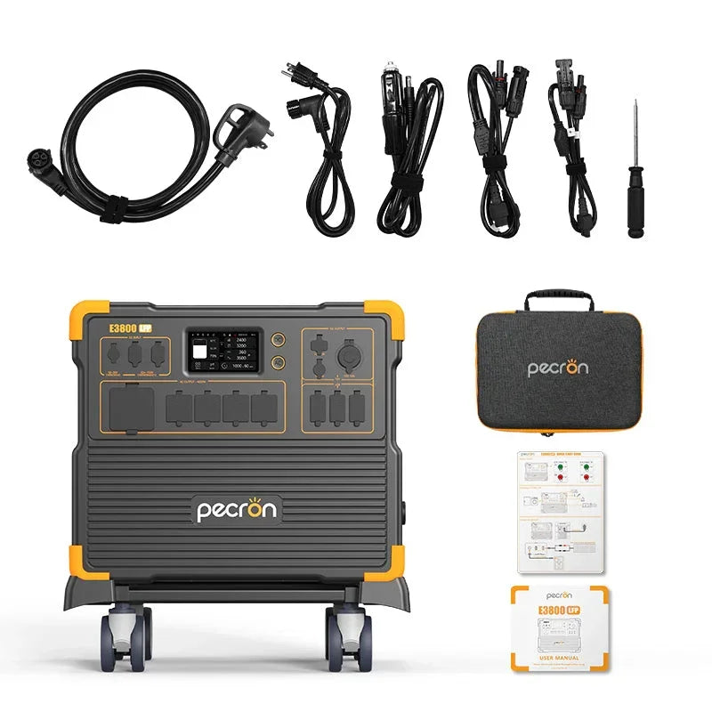 PECRON E3800LFP Portable Power Station 4200W 3840Wh - Green Vista Living