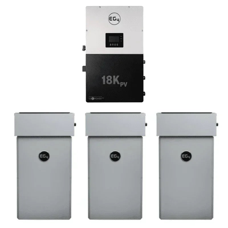 EG4 18K PowerPro ESS 14.3kWh - 28.6kWh Capacity | EG4-18Kpv & EG4-PowerPro WallMount Battery Bundle | 10-Year Warranty - Green Vista Living