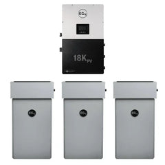 EG4 18K PowerPro ESS 14.3kWh - 28.6kWh Capacity | EG4-18Kpv & EG4-PowerPro WallMount Battery Bundle | 10-Year Warranty - Green Vista Living