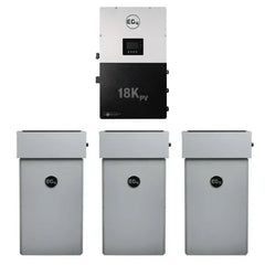 EG4 18K PowerPro ESS 14.3kWh - 28.6kWh Capacity | EG4-18Kpv & EG4-PowerPro WallMount Battery Bundle | 10-Year Warranty - Green Vista Living