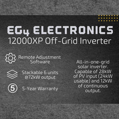 EG4 12,000XP Off-Grid Inverter 48V Split Phase | 24kW PV Input 12kW Power Output - Green Vista Living
