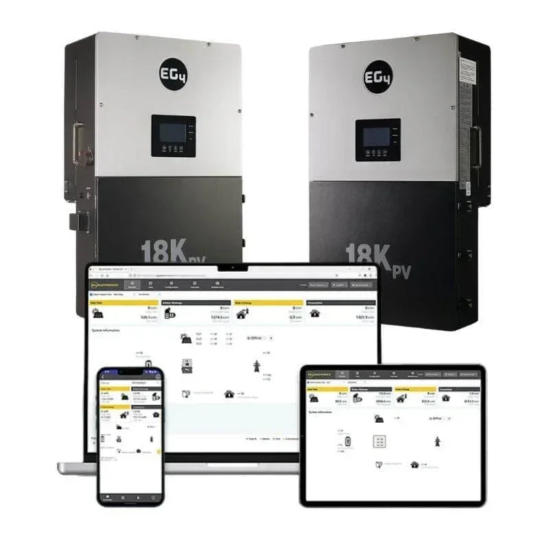 EG4 18K PowerPro ESS 14.3kWh - 28.6kWh Capacity | EG4-18Kpv & EG4-PowerPro WallMount Battery Bundle | 10-Year Warranty - Green Vista Living