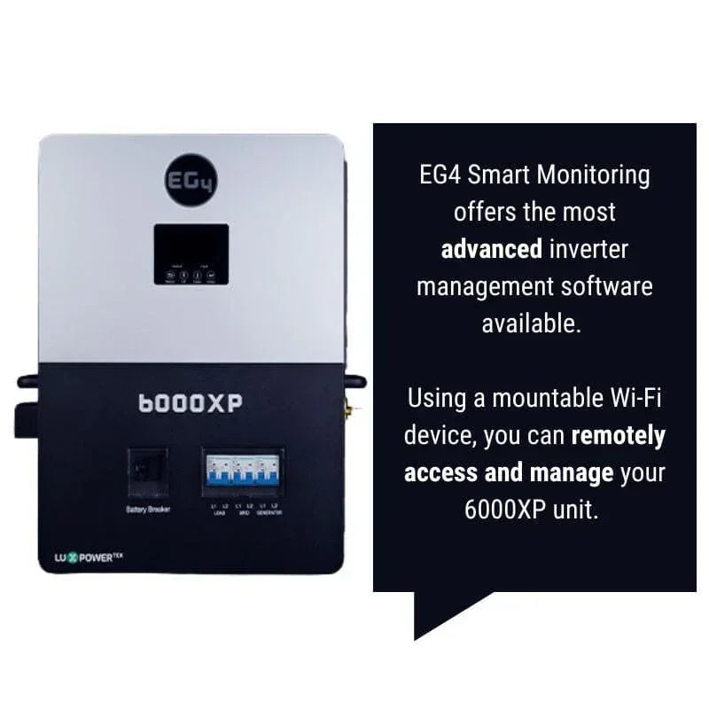 EG4 6K XP Off-Grid Inverter 6,000W Output | 48V 120/240V Split Phase | All-In-One Solar Inverter - Green Vista Living