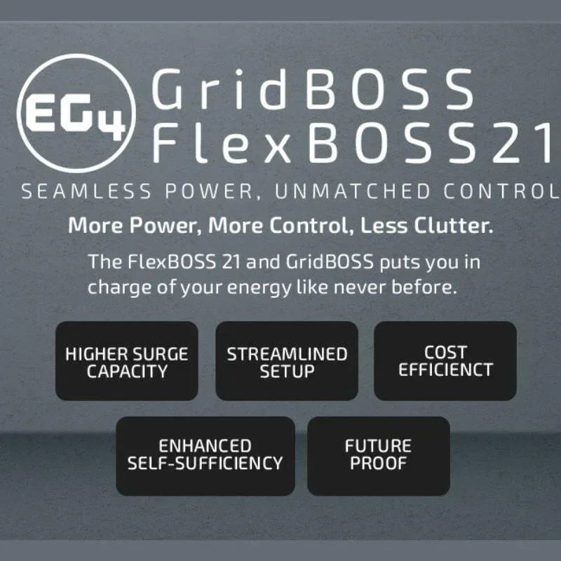 EG4 FlexBOSS21 Hybrid Inverter | 48V Split Phase | 21kW PV Input - Green Vista Living
