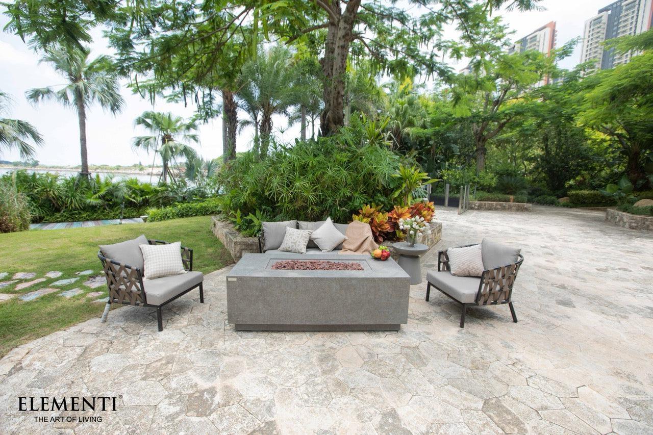 Elementi Andes Fire Table - Light Gray - Green Vista Living