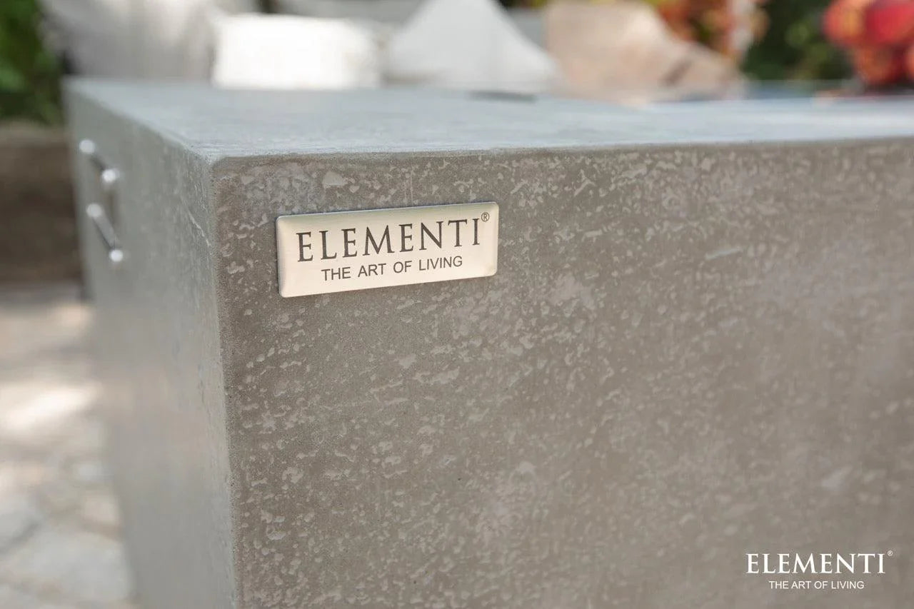 Elementi Andes Fire Table - Light Gray - Green Vista Living
