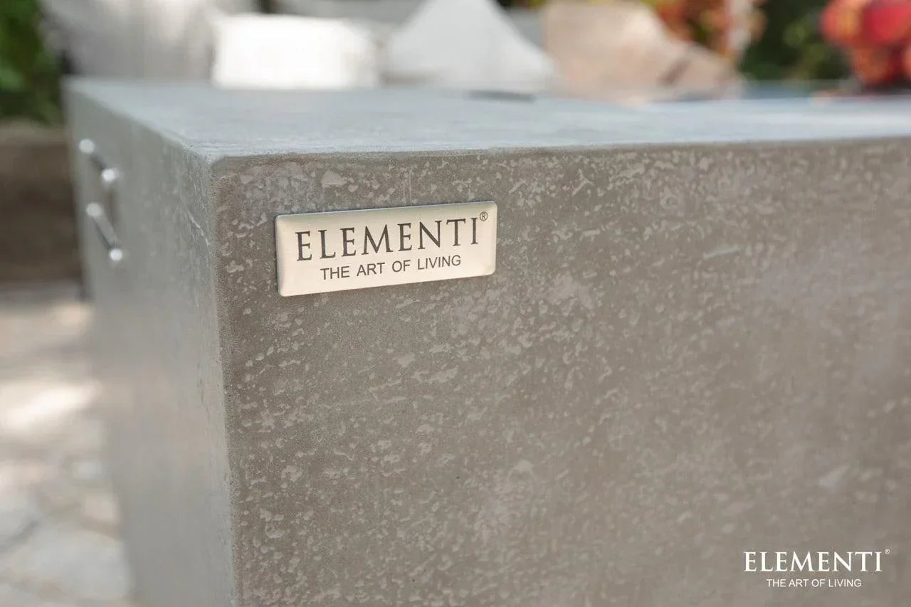 Elementi Andes Fire Table - Light Gray - Green Vista Living