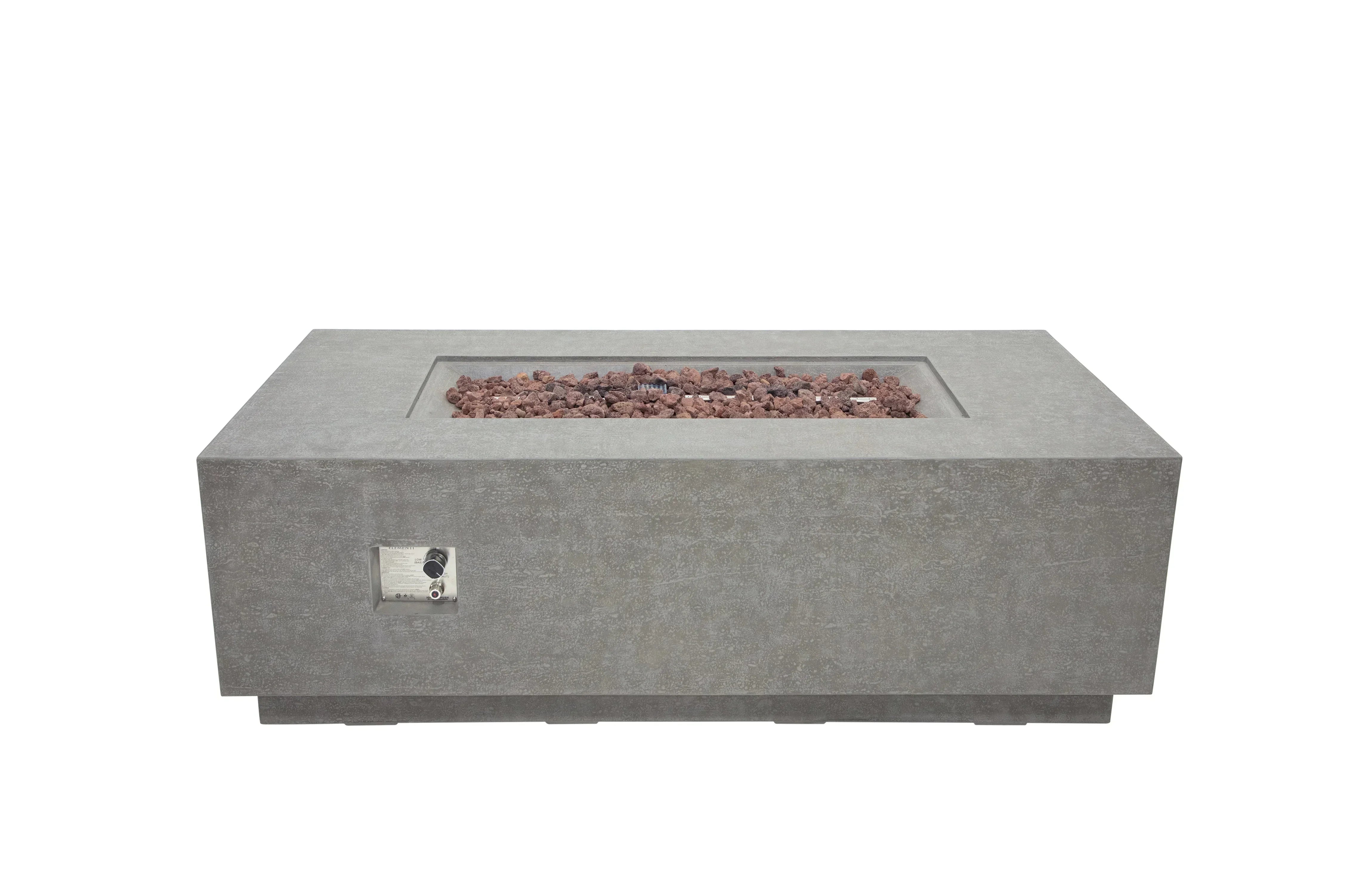 Elementi Andes Fire Table - Light Gray - Green Vista Living