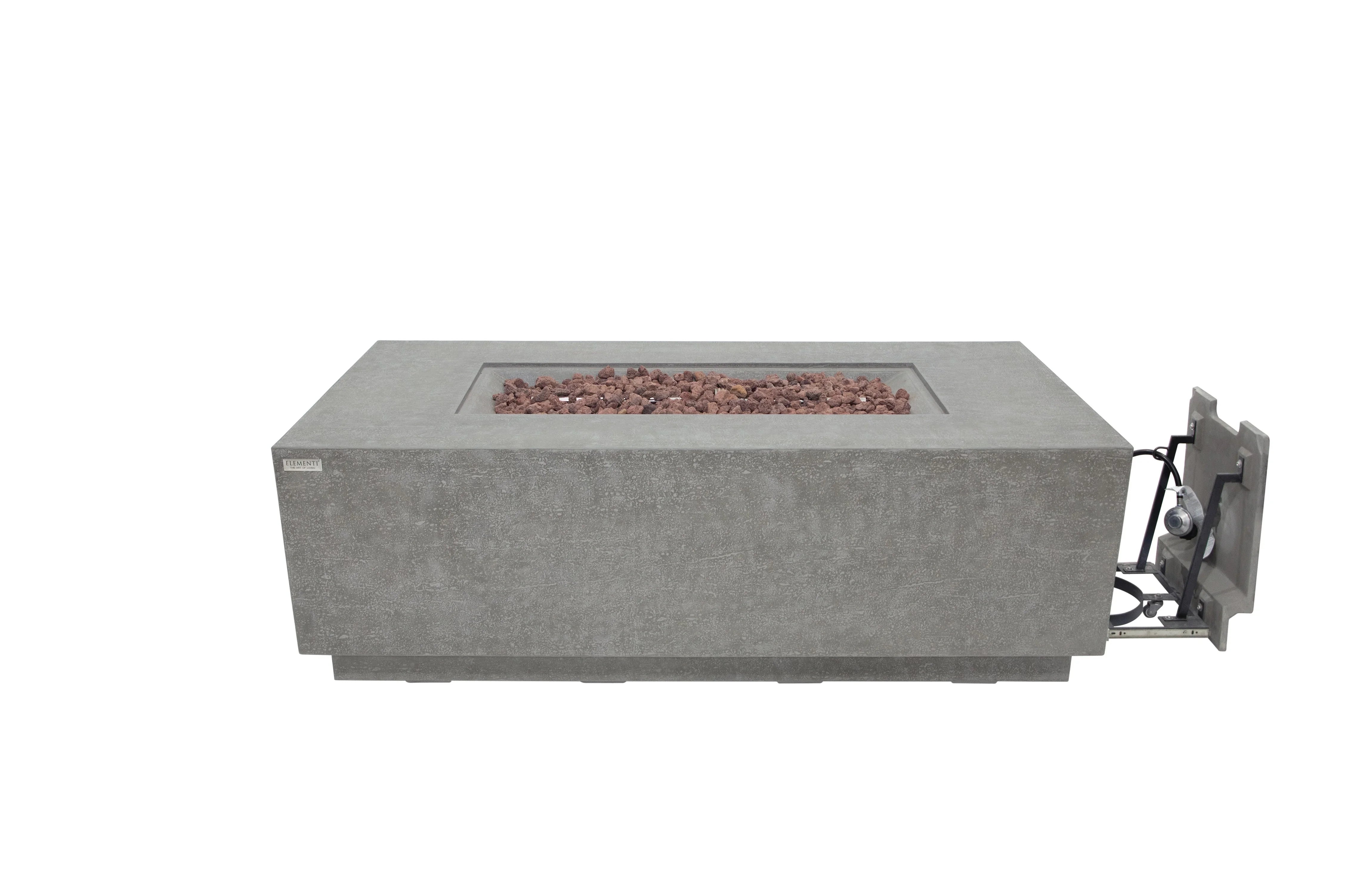 Elementi Andes Fire Table - Light Gray - Green Vista Living