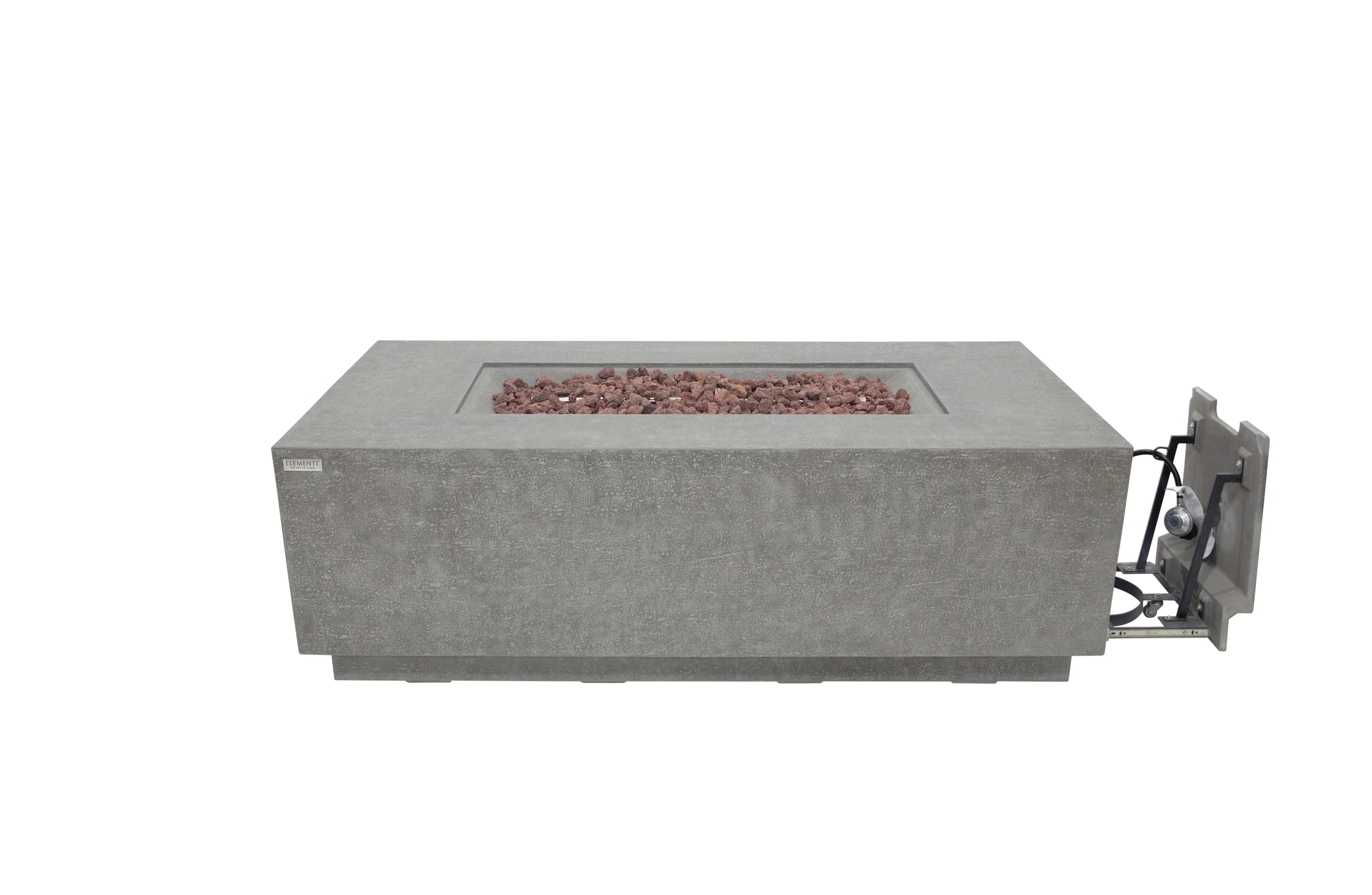 Elementi Andes Fire Table - Light Gray - Green Vista Living