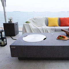 Elementi Metropolis Fire Pit Table - Light Gray