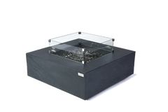 Elementi Plus Roraima 40" Square Slate Black Concrete Natural Gas Fire Table - Green Vista Living