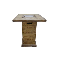 Elementi Rova 34" Redwood Concrete Propane Bar Table - Green Vista Living