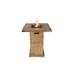 Elementi Rova 34" Redwood Concrete Propane Bar Table - Green Vista Living