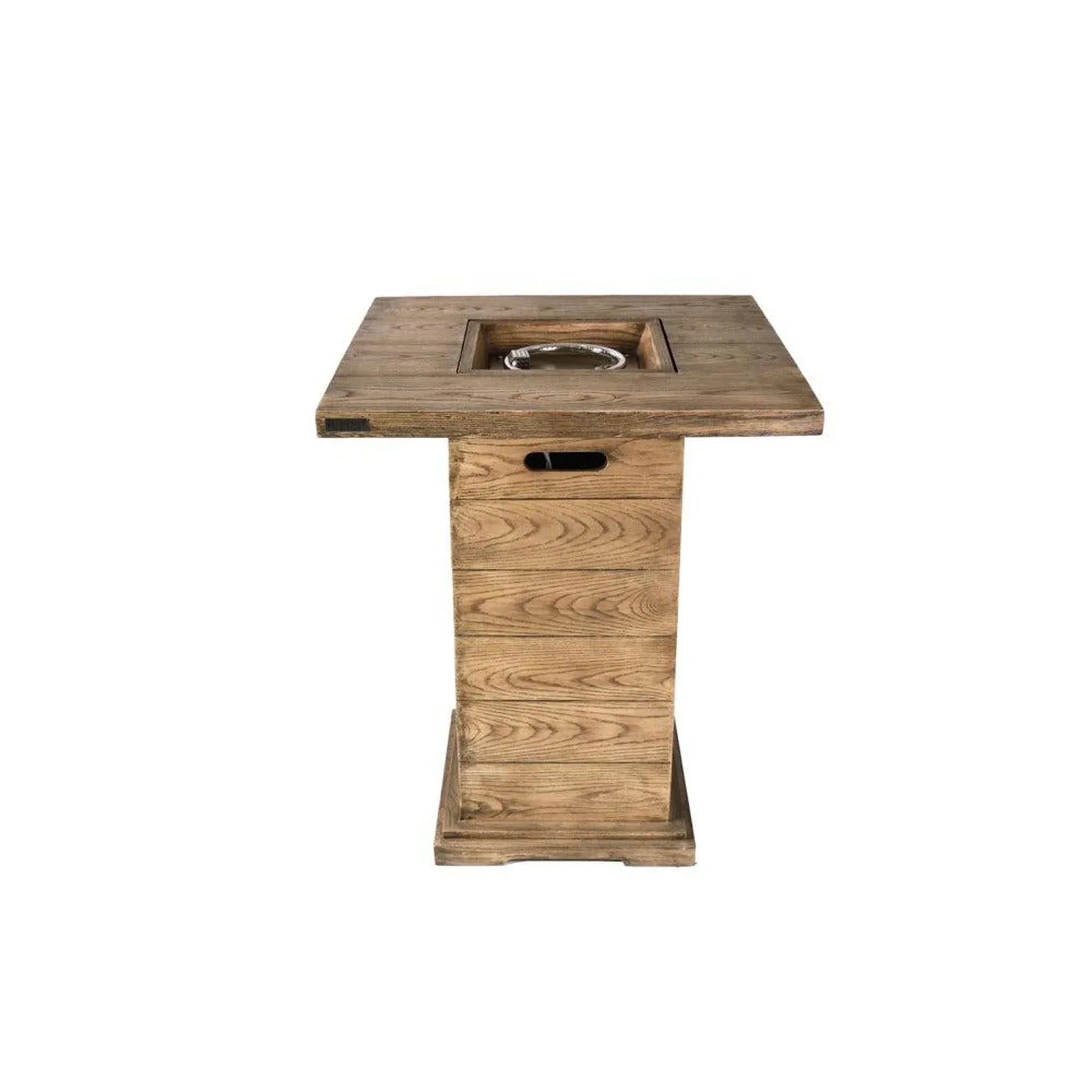Elementi Rova 34" Redwood Concrete Propane Bar Table - Green Vista Living