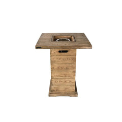 Elementi Rova 34" Redwood Concrete Propane Bar Table - Green Vista Living