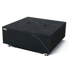 Elementi Plus Sofia 40" Marble Porcelain Fire Table - Bulgaria Black - Green Vista Living