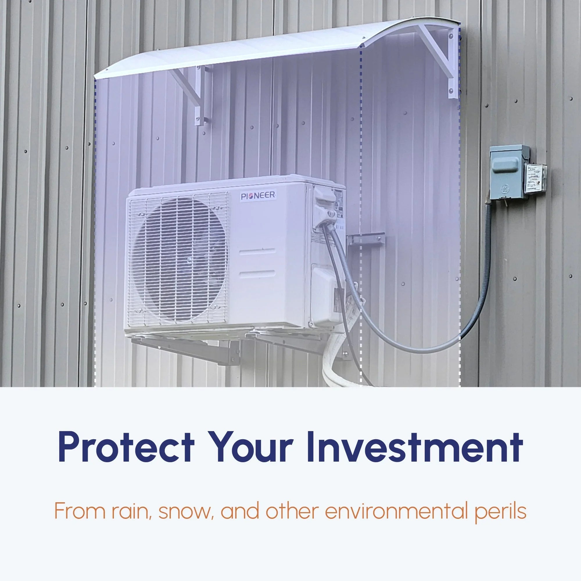 EliteGuard™ Outdoor Metal Shelter for Mini Split Condensing Units - Green Vista Living