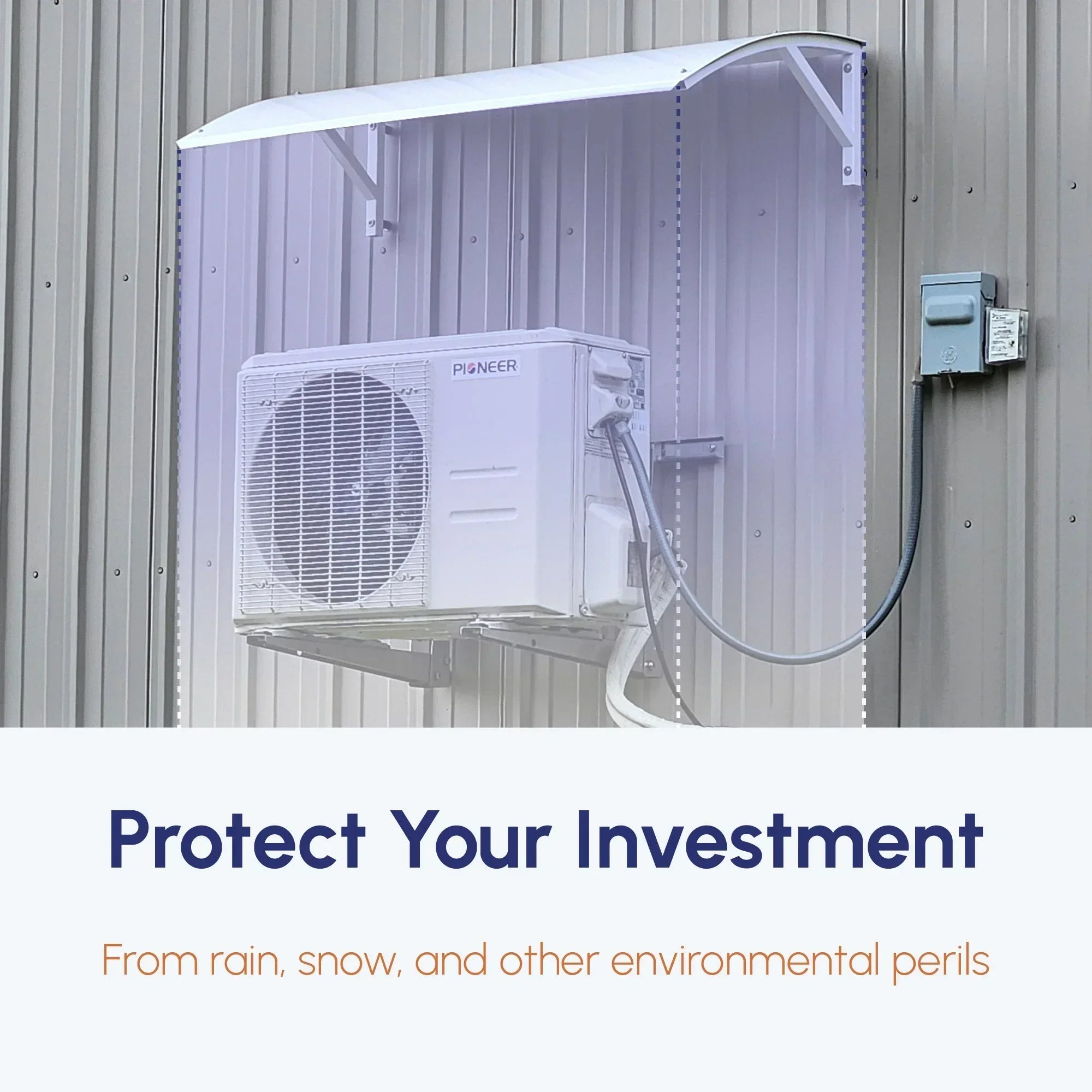 EliteGuard™ Outdoor Metal Shelter for Mini Split Condensing Units - Green Vista Living