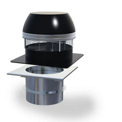 Enervex RSHT 16" Chimney Fan With 12" Manual Fireplace Damper & Solid Fuel Fan Controller - Manual Draft & Damper System
