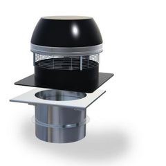 Enervex RSHT 16" Chimney Fan With 8" Manual Fireplace Damper & Solid Fuel Fan Controller - Manual Draft & Damper System