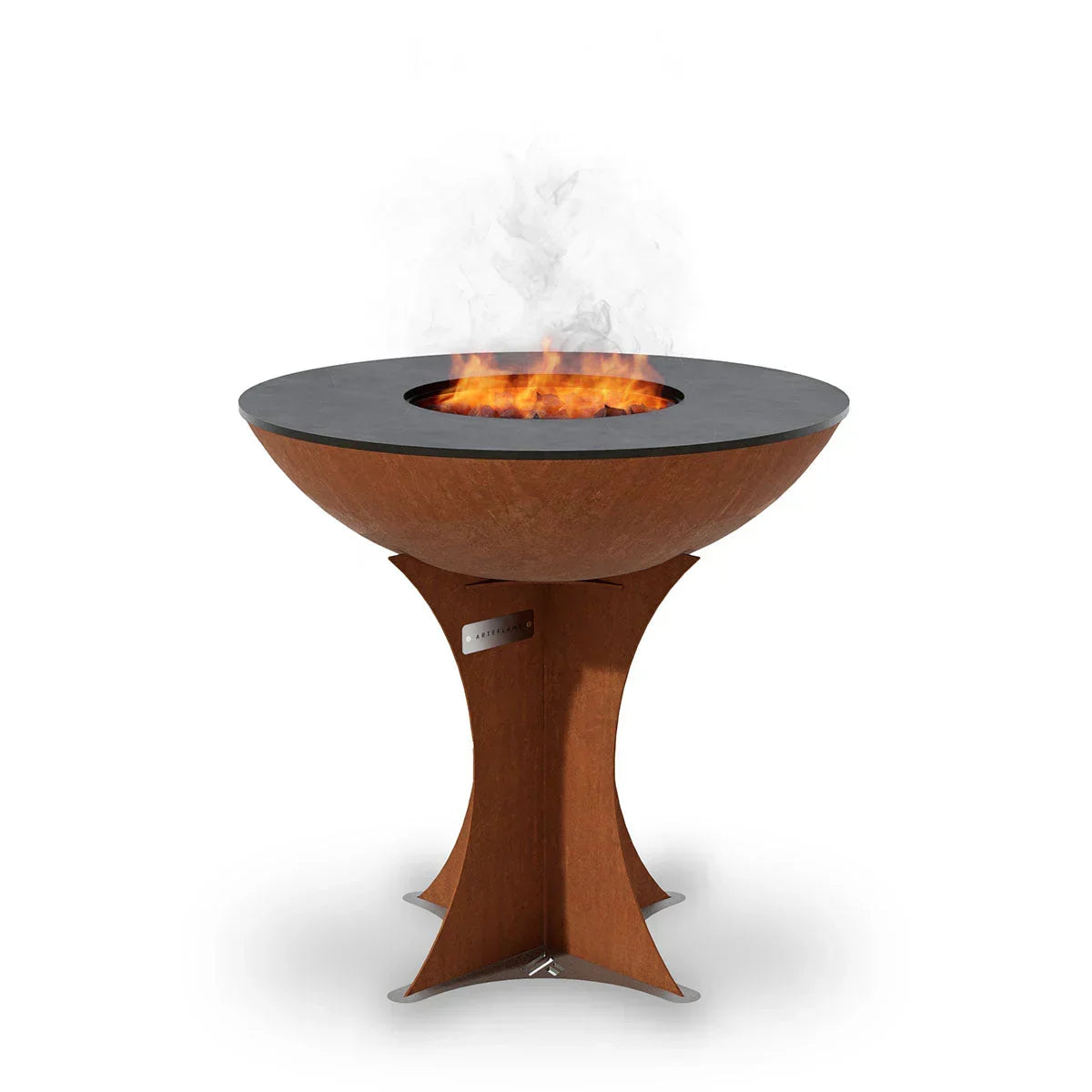 Arteflame Classic 30″ — Euro Base Flat-Top Grill & Fire Bowl (CORTEN Steel) - Green Vista Living