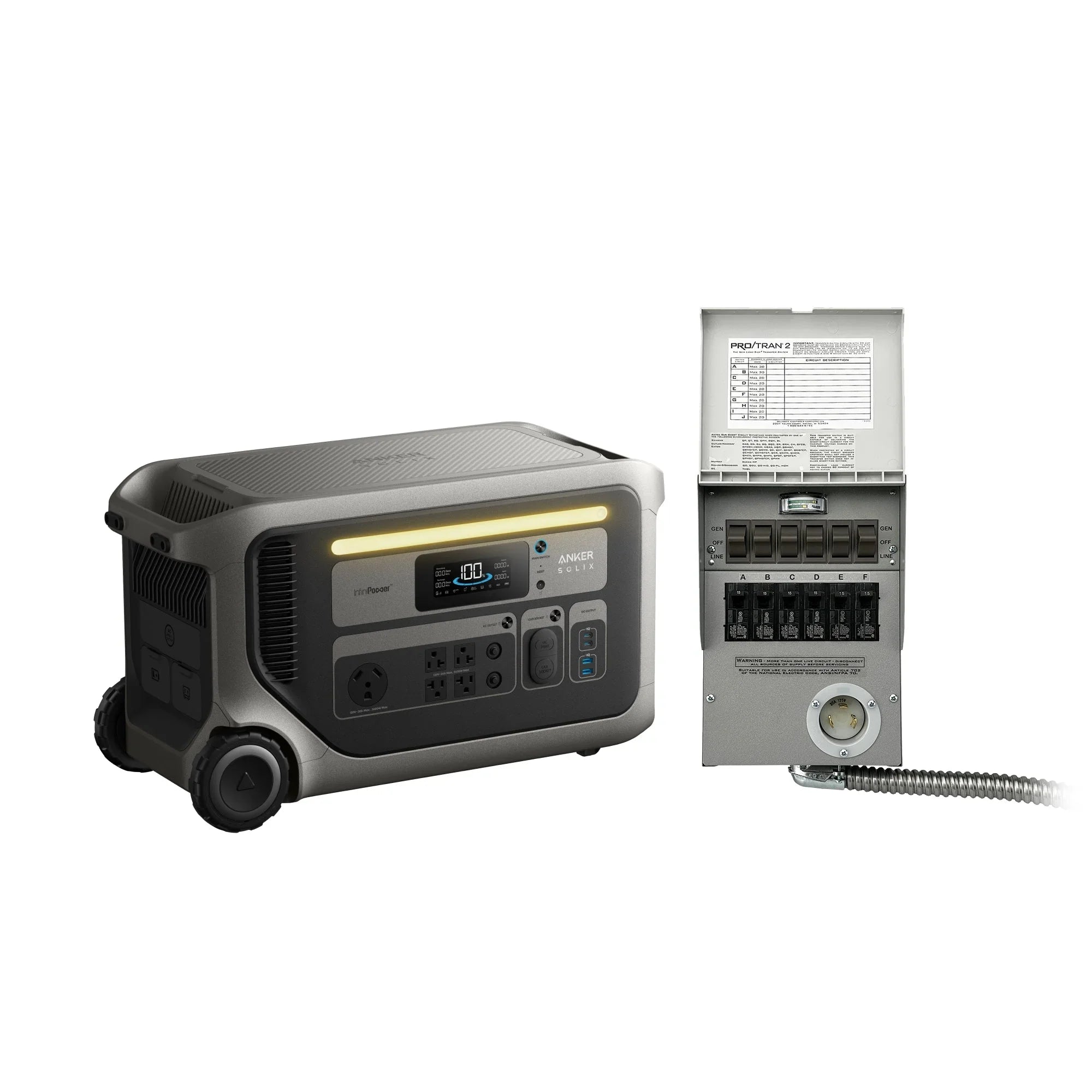 Anker SOLIX F3000 Portable Power Station + Transfer Switch - Green Vista Living