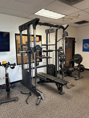 All-in-One Home Gym, Power Rack w/ Smith Machine & Functional Trainer w/ 2x - 220lb weight stacks (New) - Green Vista Living