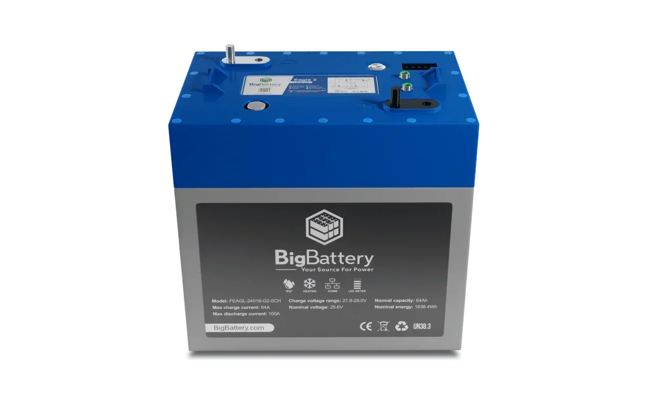 BigBattery 24V EAGLE 2 – LiFePO4 – 64Ah – 1.63kWh Lithium Battery - Green Vista Living