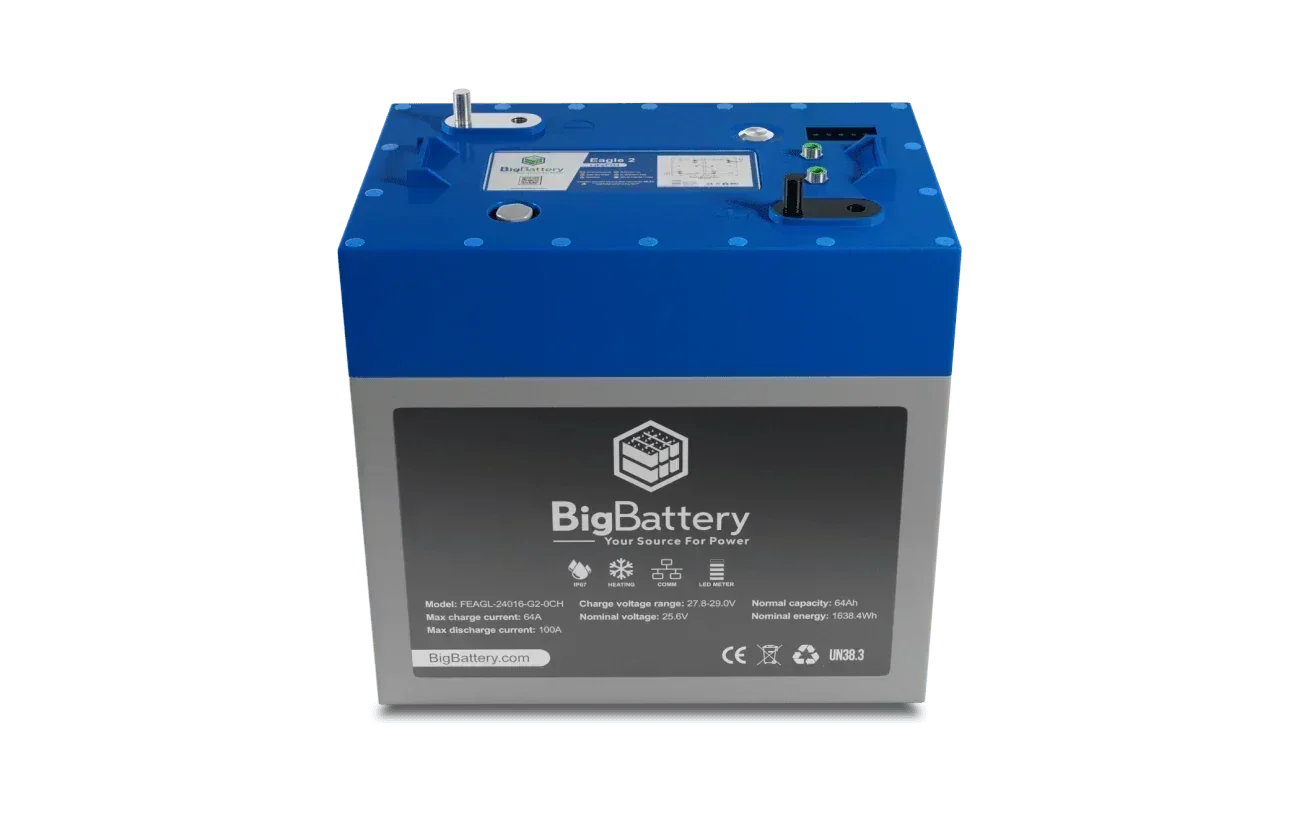 BigBattery 24V EAGLE 2 – LiFePO4 – 64Ah – 1.63kWh Lithium Battery - Green Vista Living