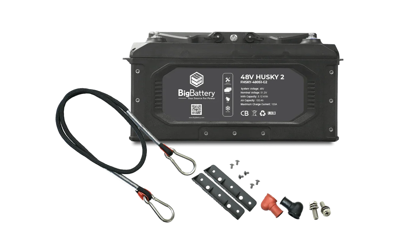 BigBattery 48V HUSKY2 PWR | 5.12kWh-20.48kWh |LiFePO4 – High Power | Golf | eUTV | Marine | Industrial Battery - Green Vista Living